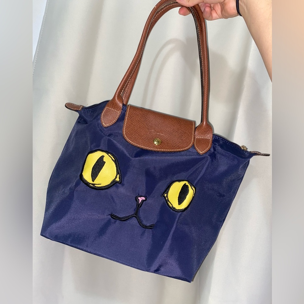 Longchamp le Pliage miaou small tote